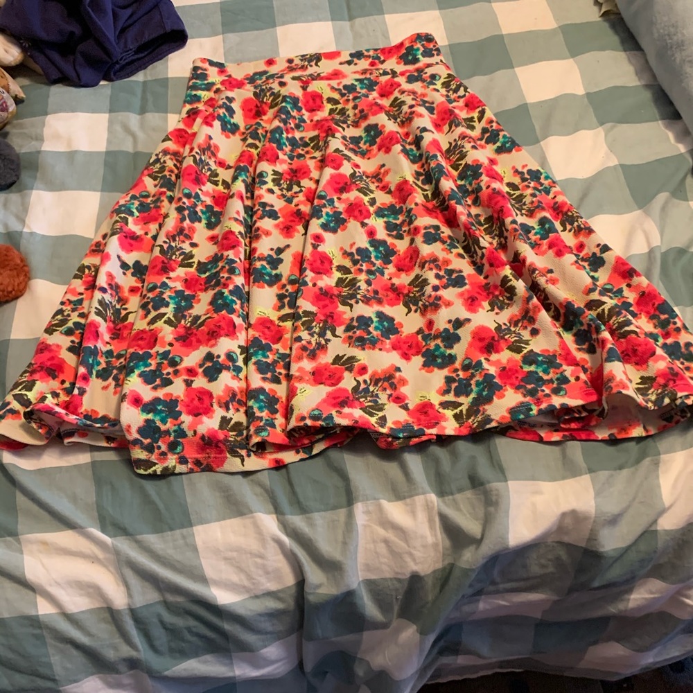 EUC colorful A-line swing skirt